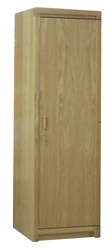 Beachcomber Single Door Wardrobe w\/Interior Shelf & Clothes Rod, 60"H